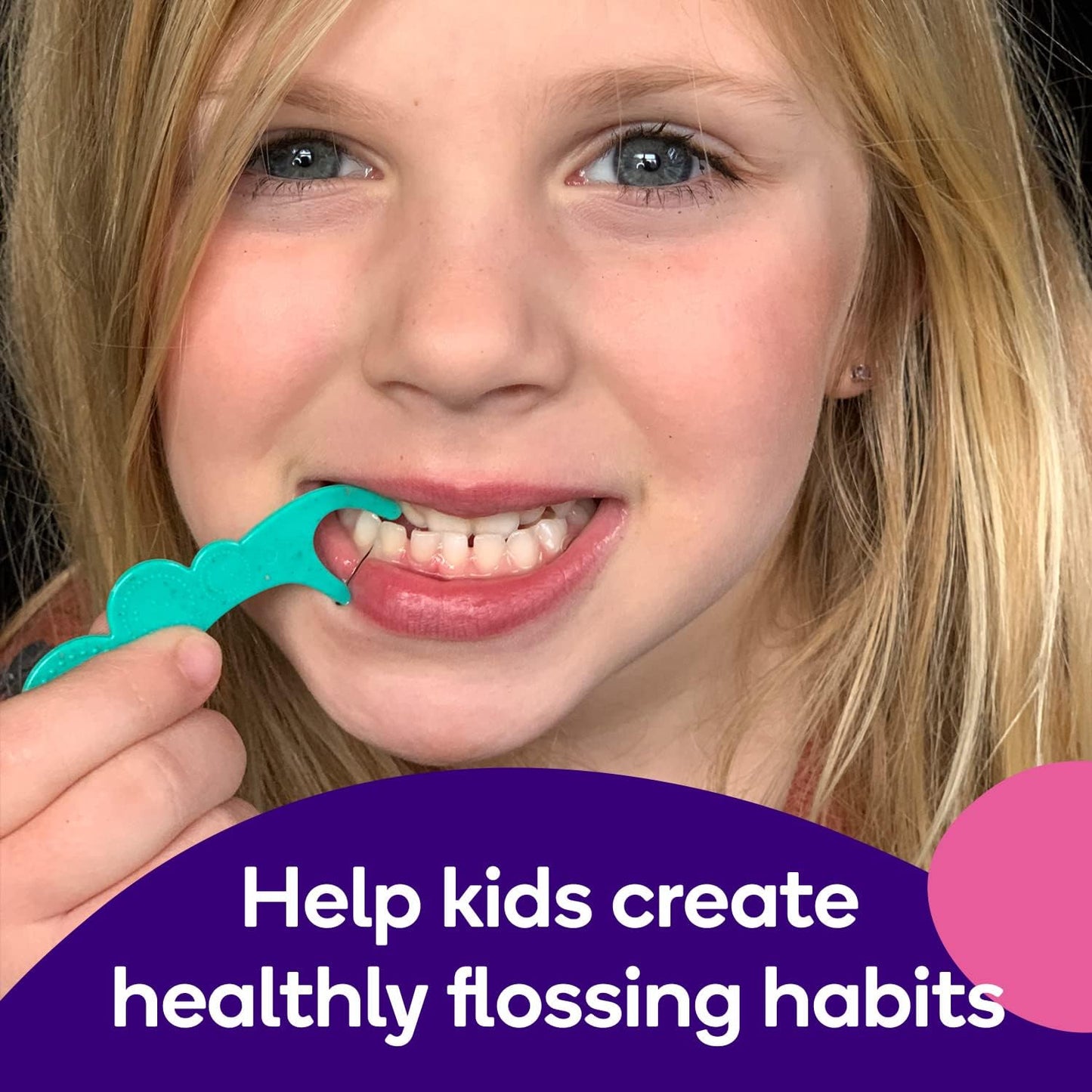 BURST Kids Flossers (90 Count/1 Pack) | Strawberry Aroma | Toddler Dental Flossable Picks with Ergonomic Design | No-Slip Grip | Smiley Face and Fun Colors