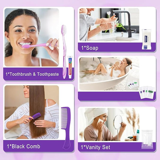 20 Kits Travel Toiletry Kit Bulk, Personal Hygiene Kit, Disposable Hygiene Kit Homeless Care Supplies Charity Kit For Home, Hotel, Camping, Travel
