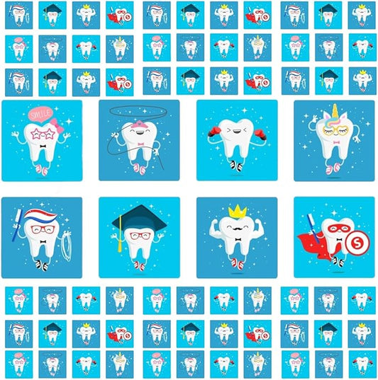 Dental Stickers - 320PCS Tooth & Teeth Hygiene Stickers for Kids, Dental Education, Brush Your Teeth Stickers, Dentist & I Lost a Tooth Rewards (320)
