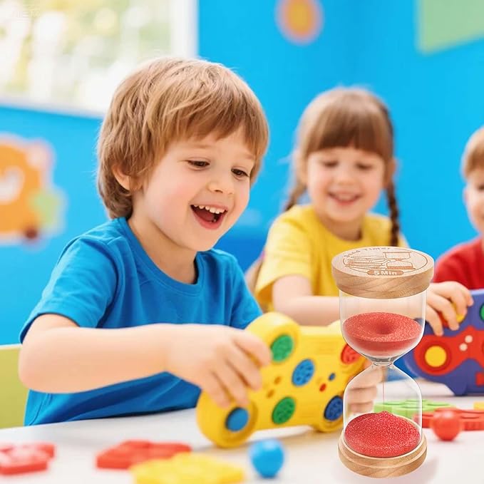 30 Minute Sand Timer Hourglass, Beech Wood Hourglass Sand Clock, Small Red Wooden 30 Min Hour Glass, Sandglass, Reloj De Arena, Classroom, Game, Kitchen, Home, Office, Decorative