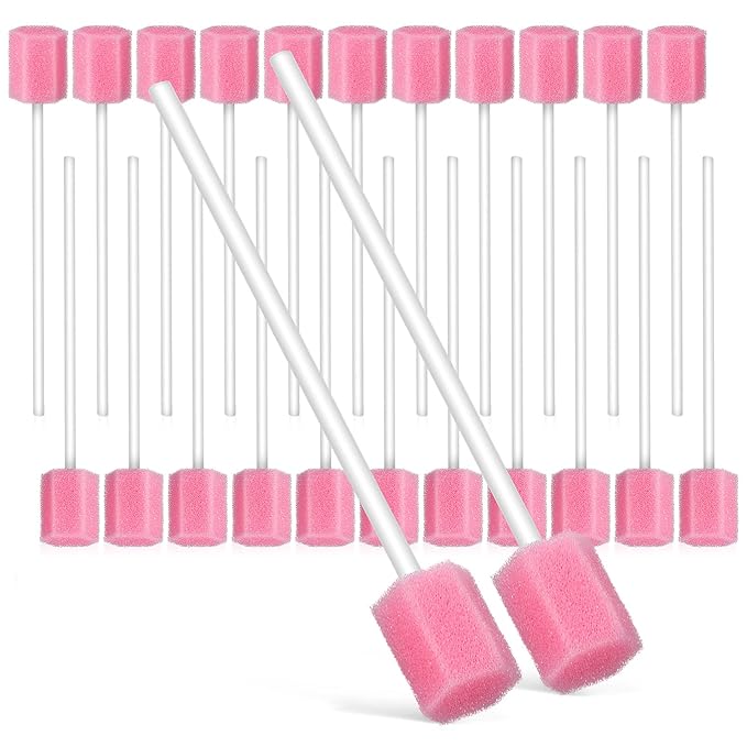 250 Pcs Disposable Oral Cotton Pink Cotton Swabs Sents Disposable Oral Care Swabs Teeth Cleaning Swabs Sponges Toothpicks Elderly Care Products Swabs Sponge Swabs Baby