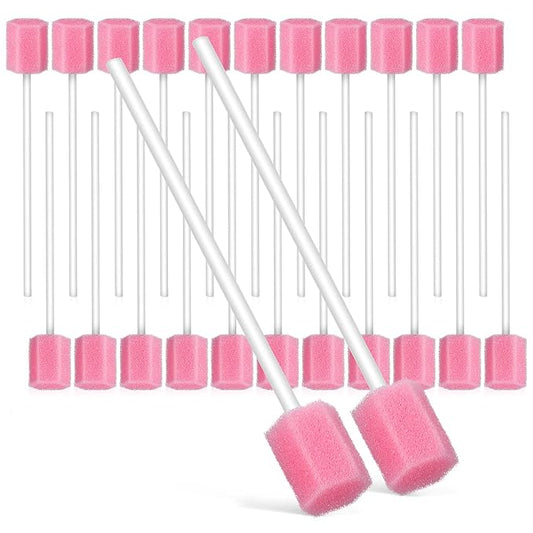 250 Pcs Disposable Oral Cotton Pink Cotton Swabs Sents Disposable Oral Care Swabs Teeth Cleaning Swabs Sponges Toothpicks Elderly Care Products Swabs Sponge Swabs Baby
