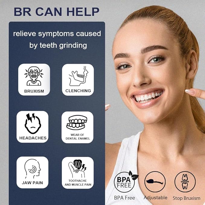 KOHEEL BR-PRO Adjustable Mouth Guard for Teeth Grinding and Clenching, No Boiling Night Guard, Stop Bruxism Dental Guard (2 Count)