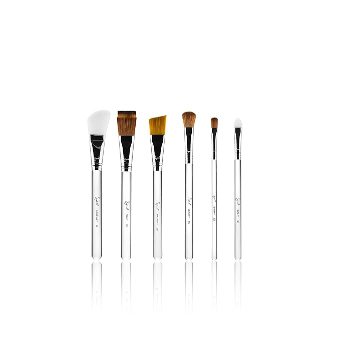 Sigma Beauty Skincare Brush Set – Skincare Brushes for Applying Skincare Products to Face and Skin, Includes 6 Skincare Tools for Masks, Creams, Gels, and Serums (6 Pcs)