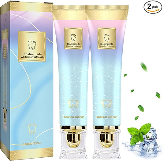 2PCS Niacinamide Whitening Toothpaste, Niacinamide Toothpaste, Whitening Teeth, Fresh Breath, Remove Tooth Stains