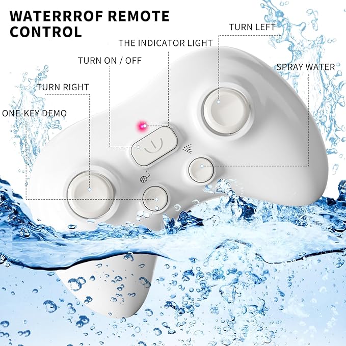 Bennol 2.4Ghz Remote Control Shark Toys for Boys Kids, 1:18 Scale High Simulation Shark for Pool, Electric RC Sharks Fish Toys with Light & Spray Water Function for 4 5 6 7 8 9 Year olds Kid Boys