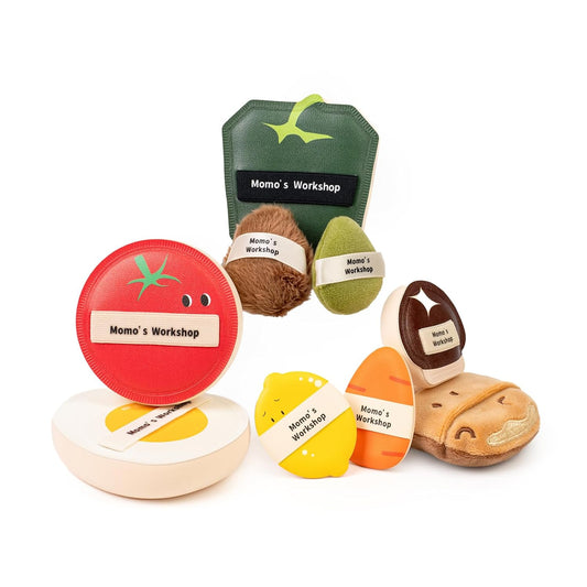 Momo's Workshop Bento Collection Makeup Sponges+Powder Puffs Set,11PCS Beauty Foundation Puffs for Creamy Finish, Halloween Makeup Sponge for Blending,Comfortable for All Skin Types & Storage Case