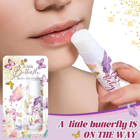 30 Pack Christmas Butterfly Baby Shower Games Prizes Party Gifts Bulk Lip Balms Favors for Winners Adults Guests Gender Reveal Favors Decorations Baby Shower Souvenirs Gifts Stocking Stuffers