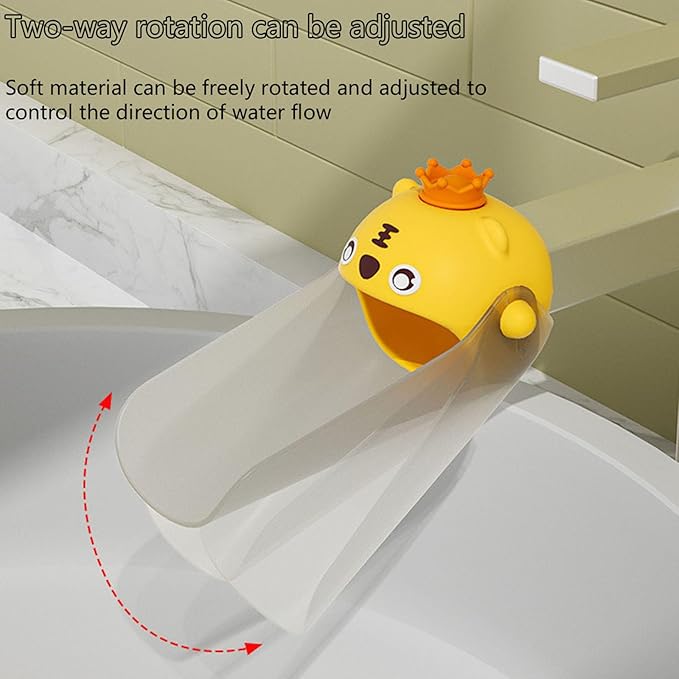 Faucet Handle Extender Set, Faucet Extender for Kids Child Sink Extender Kids Hand Wash Helper Faucet Extender for Bathroom Sink-White