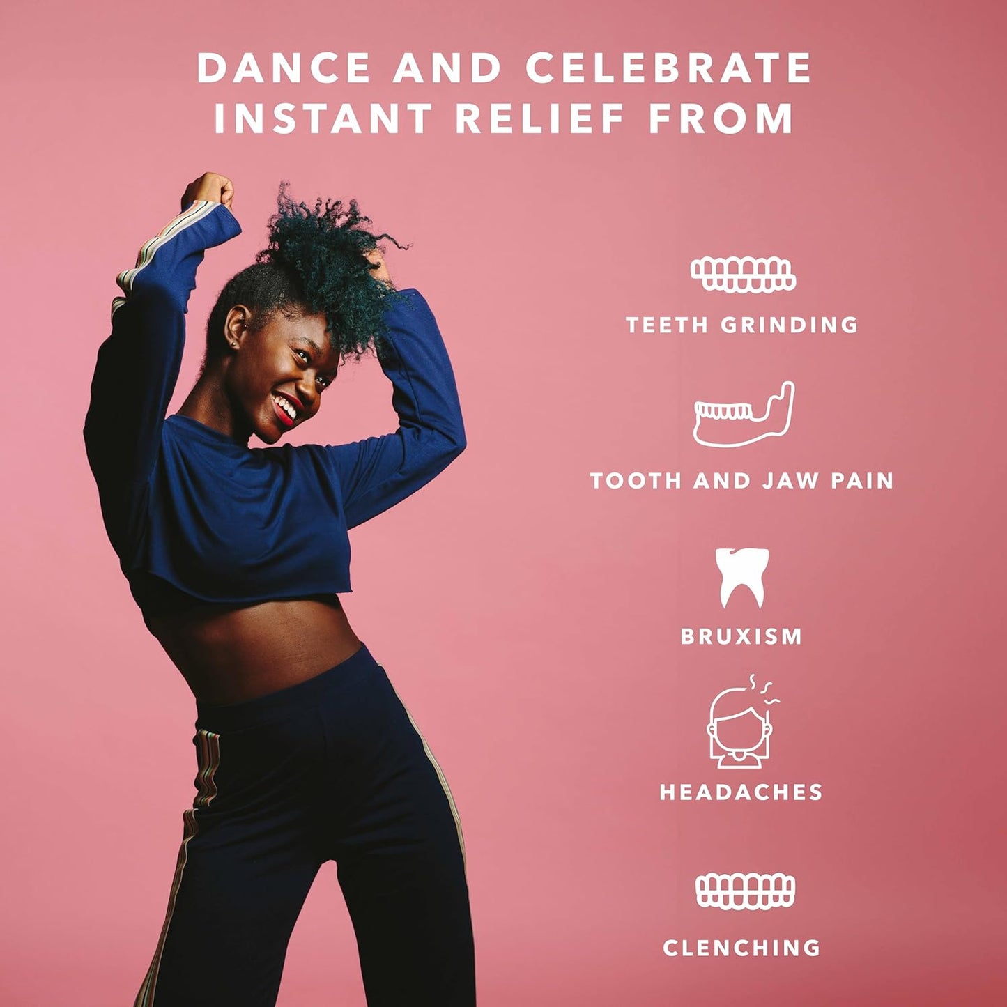 Disco Dreams 2 Pack Customizable Night Guard - Nighttime Relief from Teeth Grinding, at Home Fitting Experience for Nighttime Teeth Grinding & Clenching (Adult, Purple)