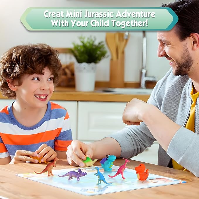 Aofmee Bath Bombs for Kids with Dinosaur Toy Inside, Easter Basket Stuffers for Toddler, Handmade Bubble Dinosaur Eggs for Boys Girls Gift Set for Birthday Christmas