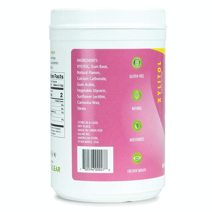 Spry Fresh Natural Xylitol Chewing Gum Dental Defense System - Aspartame-Free, Sugar-Free, Non-GMO, Gluten-Free (Bubble Gum, 550 Count - Pack of 1)