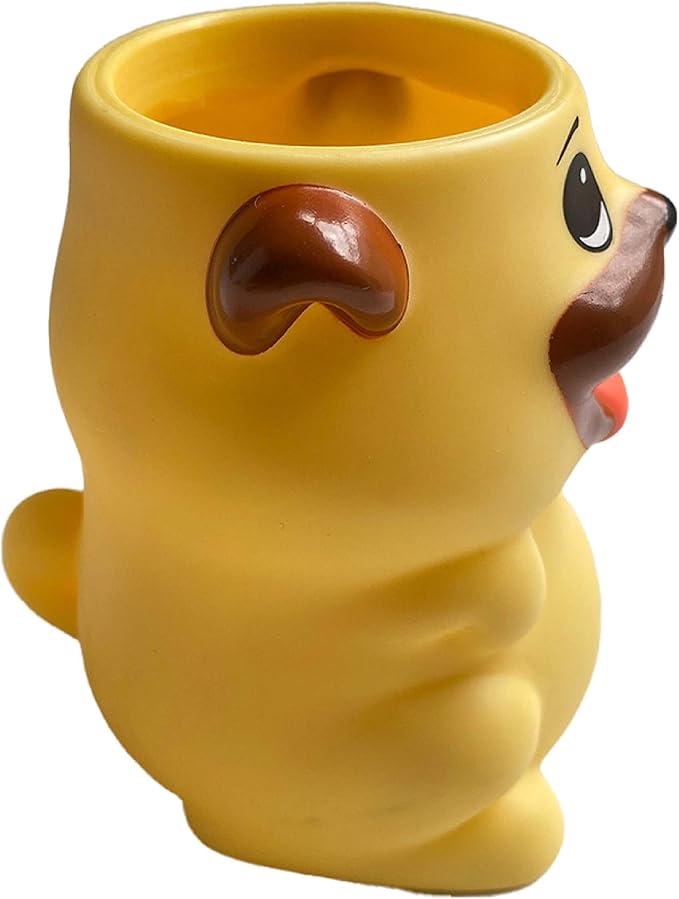 Kids Toothbrush Holder Toothbrush Organizer – Durable Silicone Animal Tooth Brush Holder – Easy to Clean Toothbrush and Toothpaste Holder – Toothbrush Holders for Bathrooms by Lily’s Home (Dog)