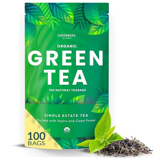 Organic Green Tea — 100 Tea Bags| Organic Tea From Single Origin | Eco-Friendly Tea Bags | Non-GMO Tea With Zero Sugar | Cederberg Tea Company