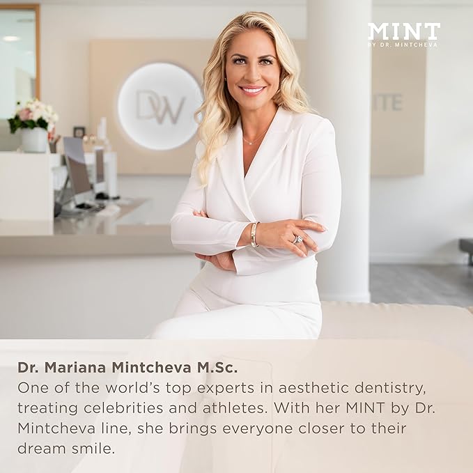 Mint Toothpaste Without Fluoride - Vegan and Without microplastic - Cleans Particularly Thoroughly and Protects reliably - Unique Ultrapolish Technology MPT1 - by Dr. Mintcheva | 2.78 oz