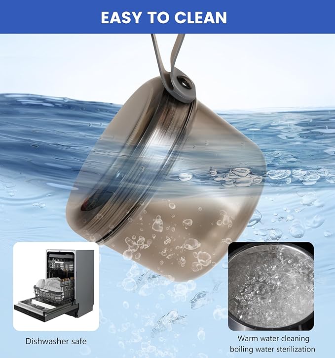 Leak Proof Travel Denture Bath Case for Full Dentures, Denture Cups for Soaking Dentures, Denture Container Cups with Brush for Dentures, Aligner, Retainers, Mouth Guard (Transparent Black)