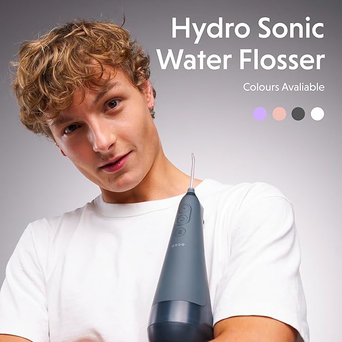 Ordo Water Flossers for Teeth, Cordless IPX7 Waterproof Oral Irrigator, 3 Pressure Settings, Portable, Rechargeable Electric Sonic Flosser, Dental Professional Recommended, Arctic Blue