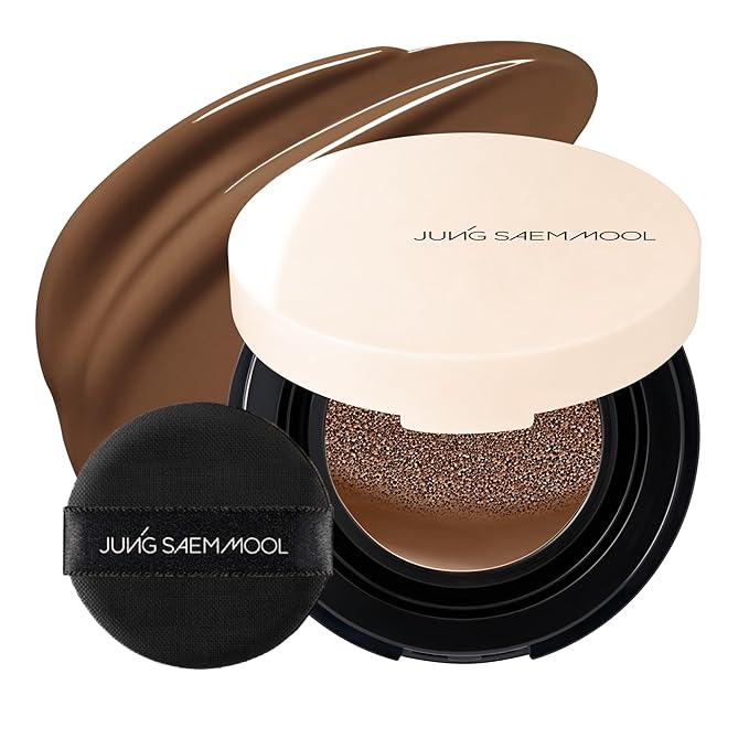 JUNG SAEM MOOL [ Mini ] Essential Skin Nuder Cushion Mini 40N Chestnut 0.17 Fl Oz, Natural Radiant Finish Cushion Foundation with Buildable Coverage, Lightweight Texture, Korean Foundation Makeup