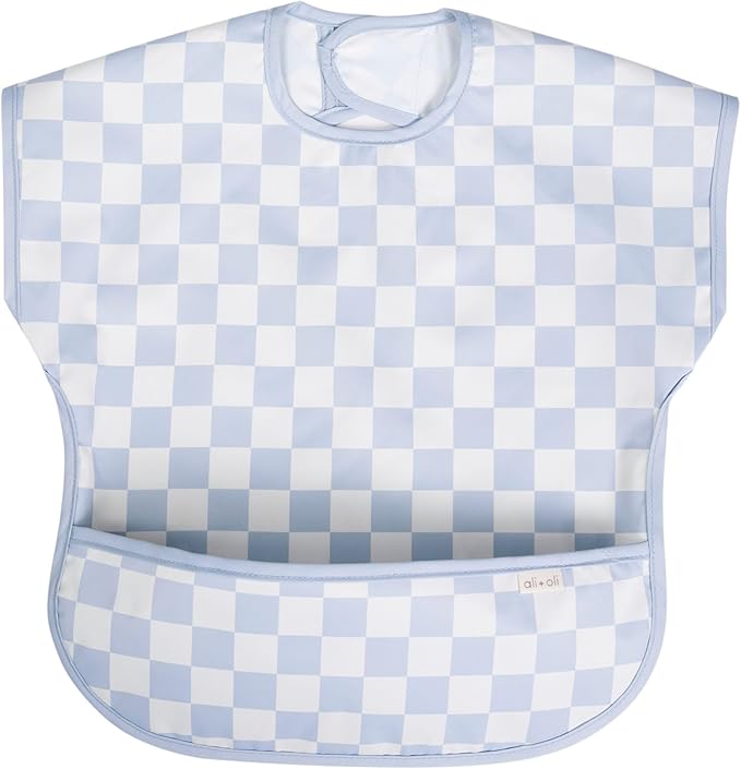 Ali+Oli Smock Bibs for Babies, BPA-Free Oeko-Tex Certified, Waterproof Baby Smock, Machine Washable, Toddlers Ages 6m+
