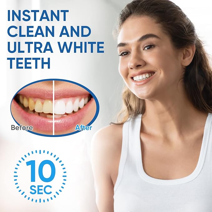 Tooth Paint, Teeth Whitening Paint, Instant White Tooth Paint, Tooth Polish Uptight White, Portable and Simple, Blue
