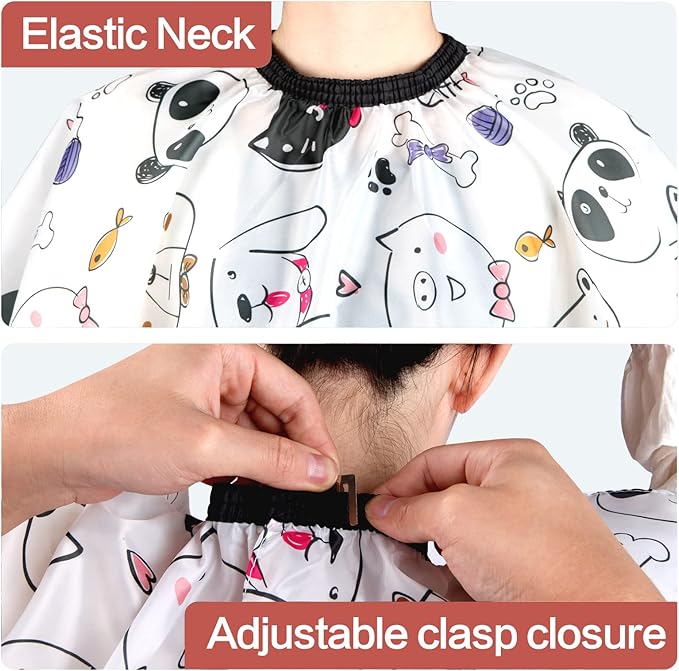 Kids Hair Cutting Cape (2 Pack) Professional Children Salon Barber Apron for Boys and Girls