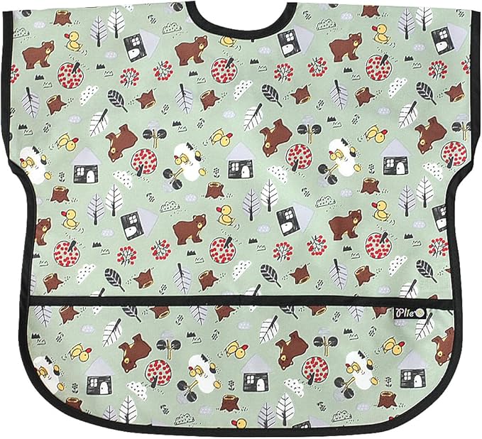 Long Sleeve Waterproof Bib for Toddlers – Soft Feeding Smock for Baby Mealtime, Self-Feeding,BPA-Free, Easy Clean