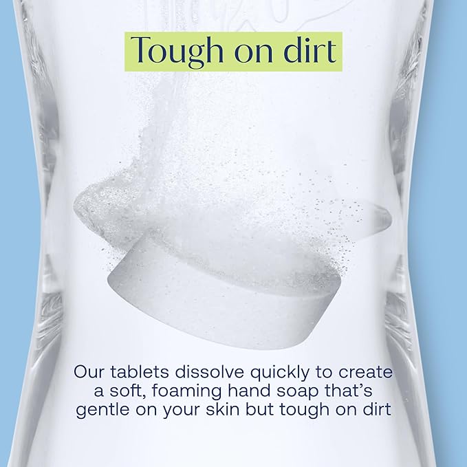 Fab Tab Foaming Hand Soap Kit - Natural Hand Soap - Bathroom Hand Wash - Plant-Based - No Harsh Chemicals - Scentless - 4 Pack. Makes 4 x 11.9 fl oz (Bottle Not Included)