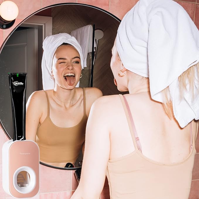 Automatic Toothpaste Dispenser Wall Mounted for Bathroom,Toothpaste Squeezer for Kids & Family Shower by Mr. Thumbs(1pc,Pink)