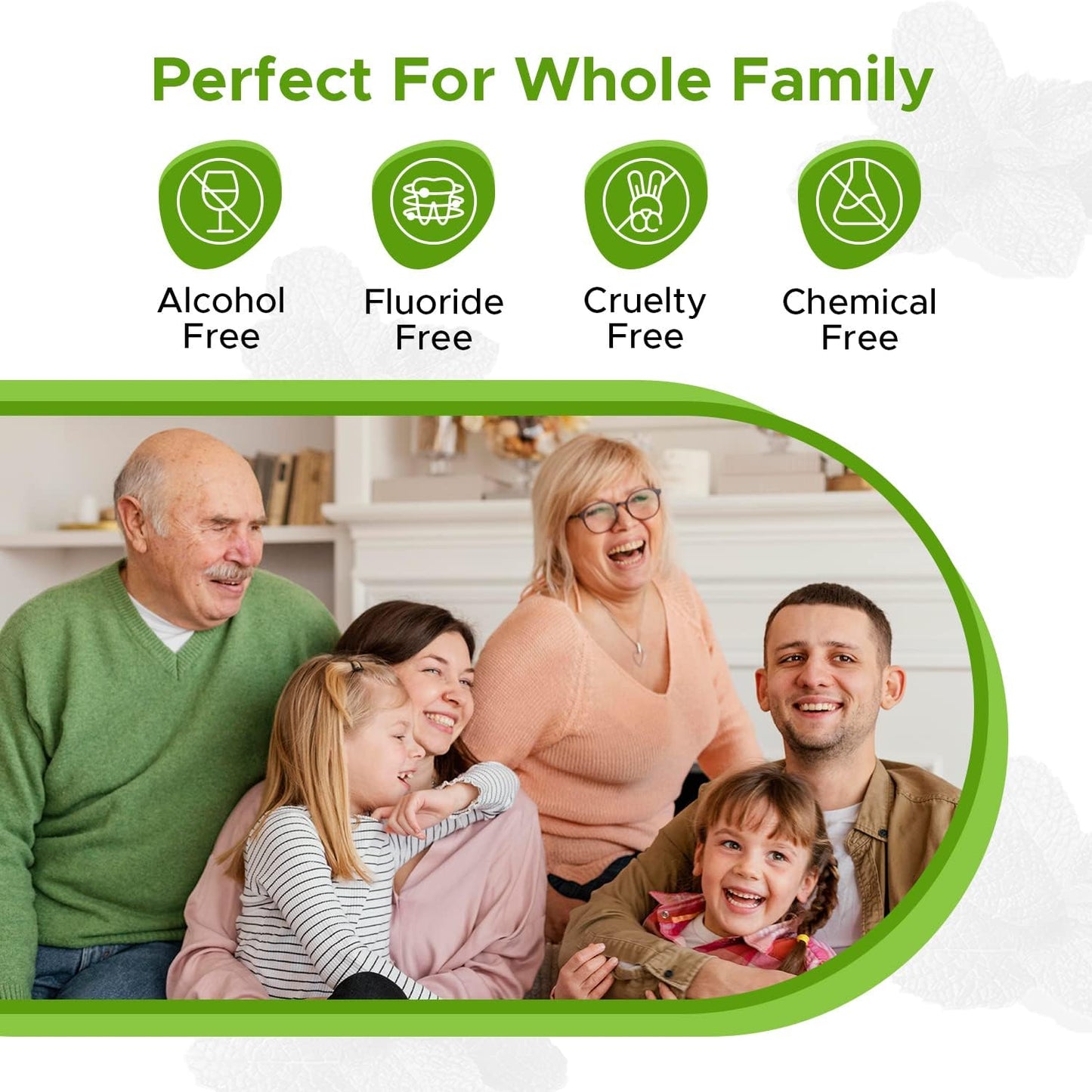 3 Pack Natural Saltwater Mouth Rinse | Himalayan Pink Salt Water Oral Rinse | Organic Refreshing Mint Flavor Fluoride & Alcohol Free Mouthwash for Fresh Breath | Natural Gum Care Mouthwash-16 FL Oz