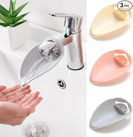 3PCS Faucet Extender for Toddlers, Splash-Proof Sink Extender for Toddlers, Bathroom & Kitchen Faucet Extender for Easy Children's Hand Washing and Tooth Brushing