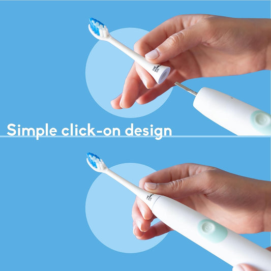 The Humble Co. Plant Based Electric Toothbrush Heads 4pk – Replacement Heads, Helps Remove Plaque and Eliminate Bad Breath