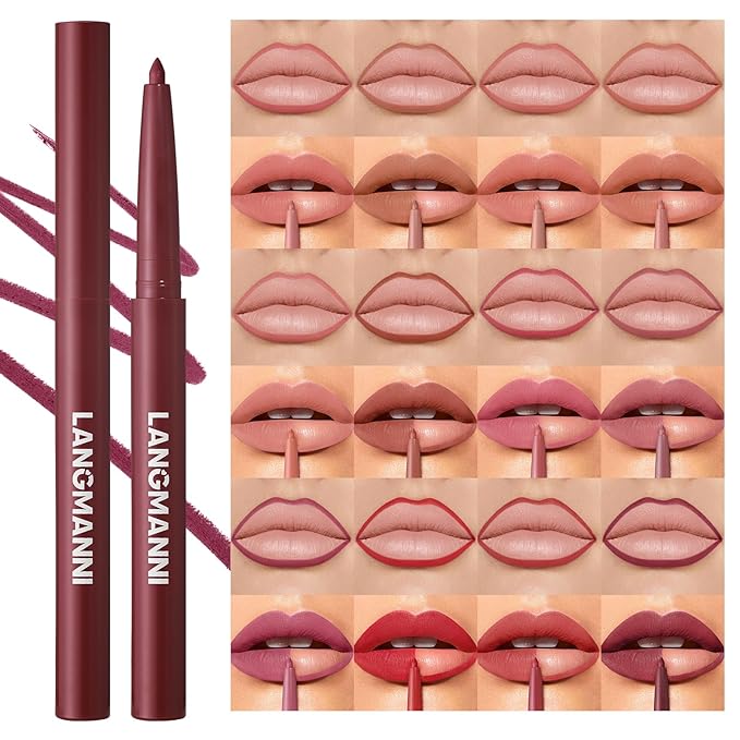 Jolilab Matte Lip Liner Set, Lip Makeup Set Natural Smooth Long-Lasting And Hydrating Beauty Daily Cosmetics Gift for Girls Easy-to-Use