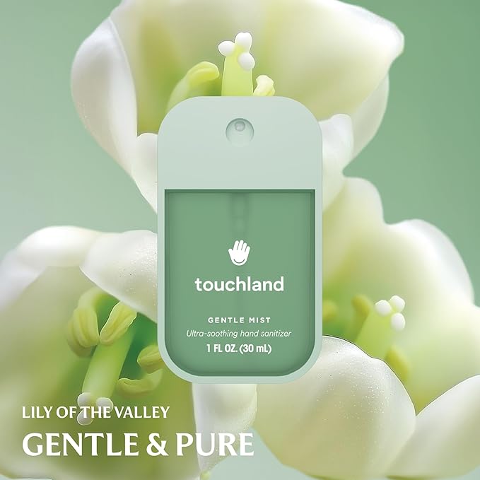 Touchland Glow Mist + Gentle Mist + White Mist Case, Scented and Stylish Hydrating Hand Sanitizer Spray Bundle, Travel Size Friendly