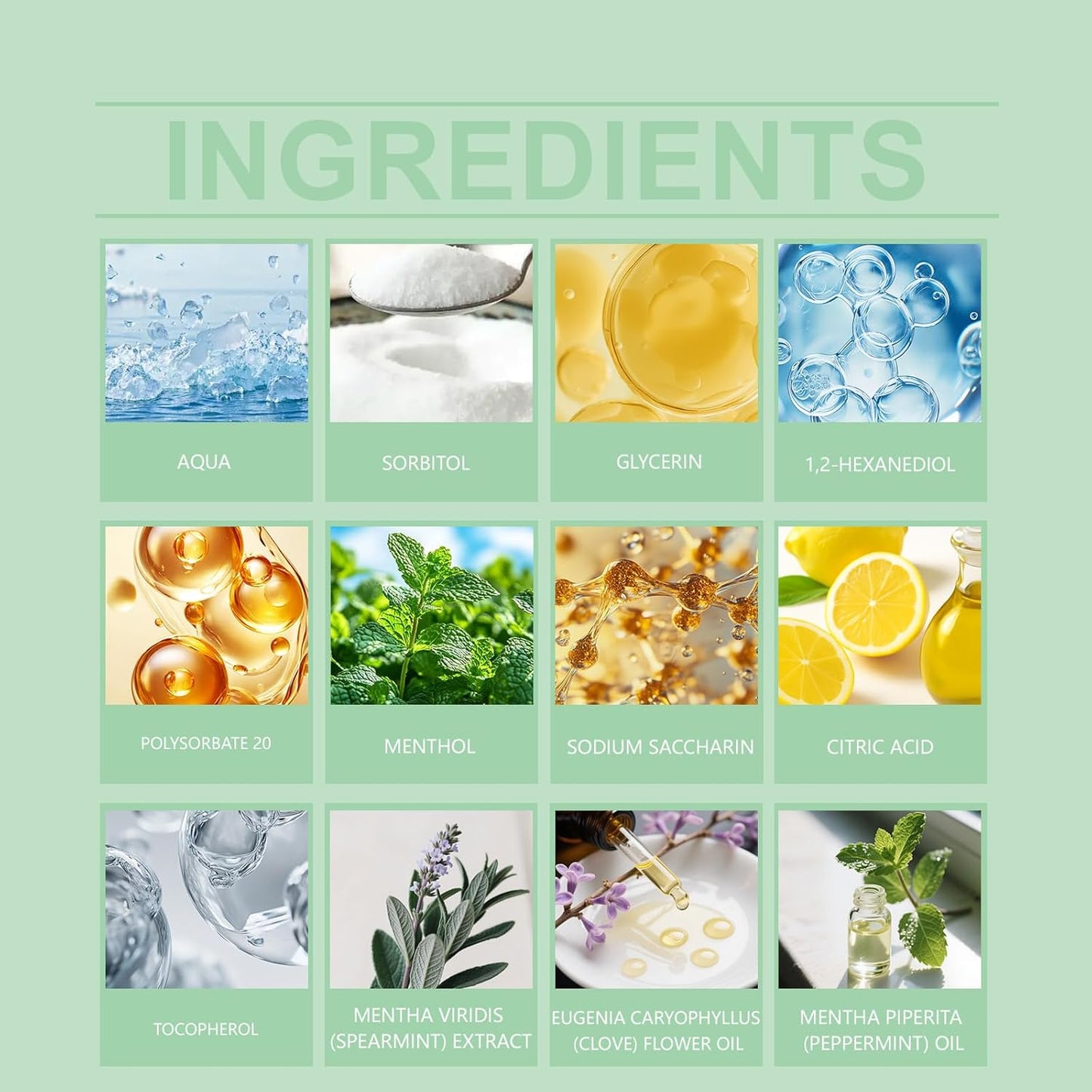 Spearmint Oil Pulling Rinse, Cold-Pressed Coconut Oil for Whitening Teeth Mouthwash, Powerful Organic Peppermint Oil Maintain Gum Health & Freshness Breath, Mint (2)