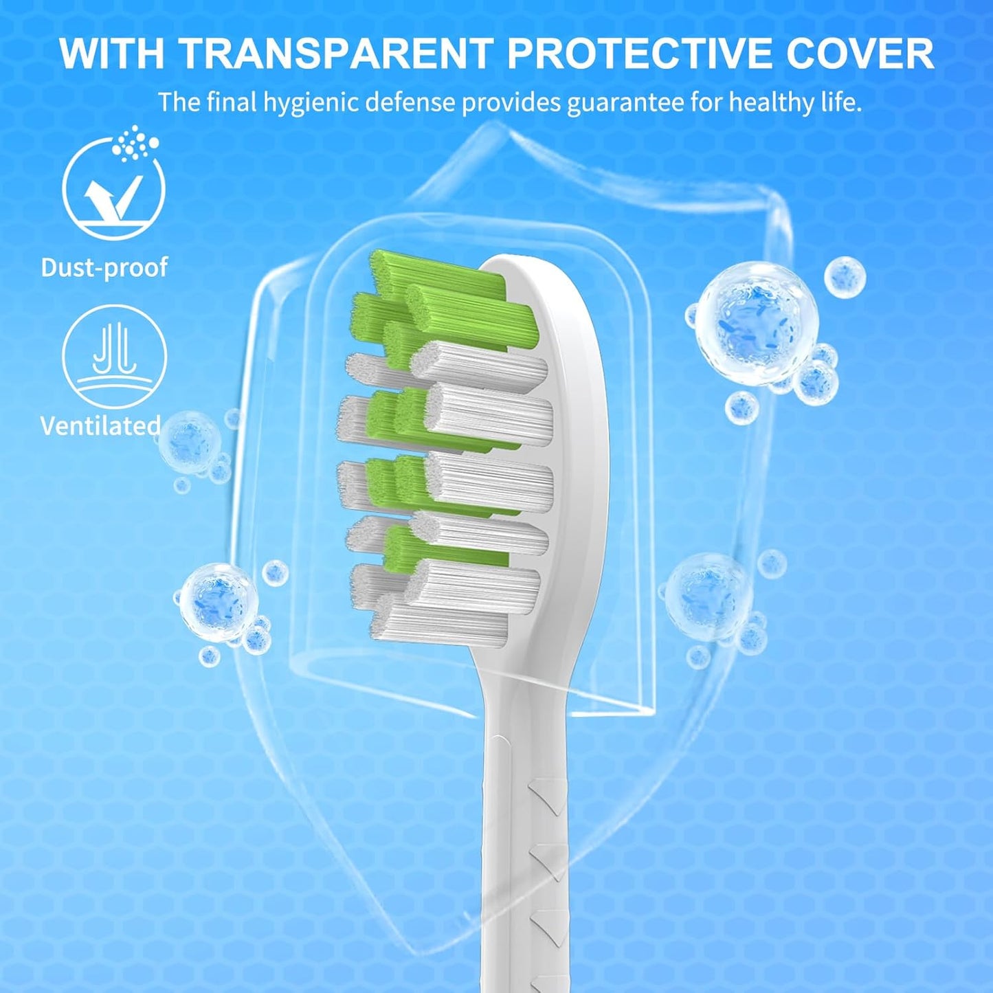 Toothbrush Replacement Heads Compatible with Philips One Series Sonicare Battery Toothbrush BH1022/07, 10 Pack Replacement Heads, Soft Bristles, White