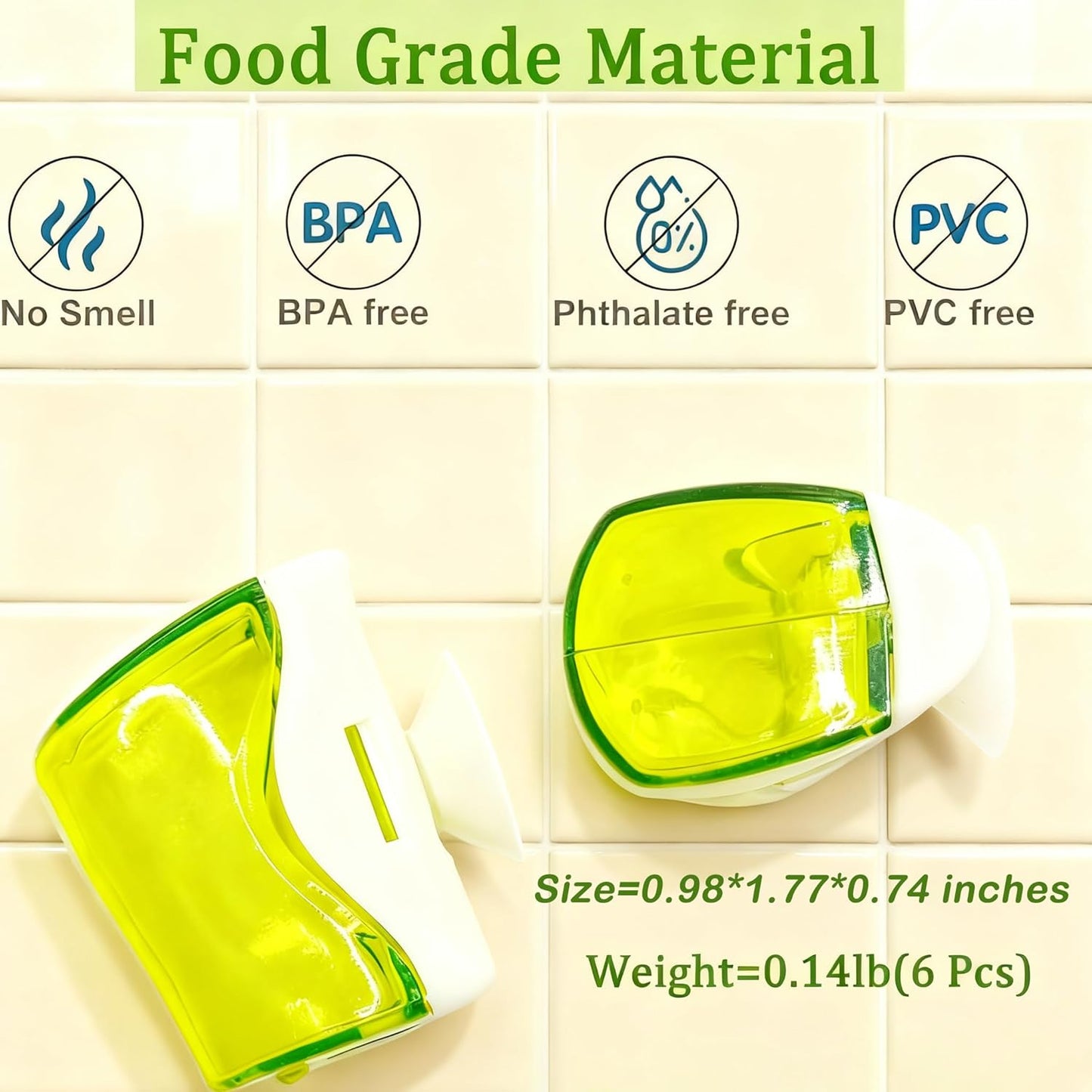 6 PCS Travel Toothbrush Head Covers Caps, Tooth Brush Protector Cap Brush Pod Case Portable Plastic Clip Wall Mounted Hanging Rack Organizer for Bathroom Travel