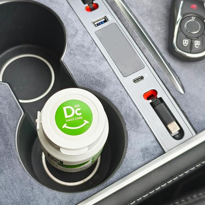 DC24 DAILY CARE 100% Xylitol Gum, No Aspartame, Sugar Free Chewing Gum, Natural Spearmint Flavor, Gluten Free, Vegan, 60 Pieces, Pack of 2