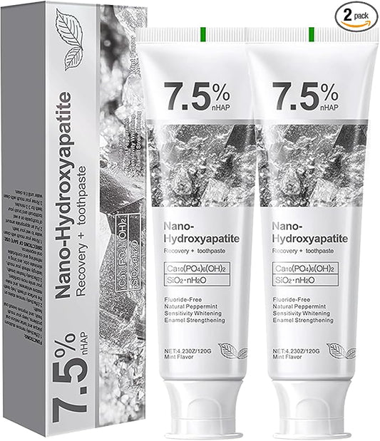 2pcs Hydroxyapatite Toothpaste for Advanced Enamel Protection, Gentle and Effective Formula, Fresh Breath, Deep Cleaning Care Toothpaste, Suitable for Sensitive Teeth