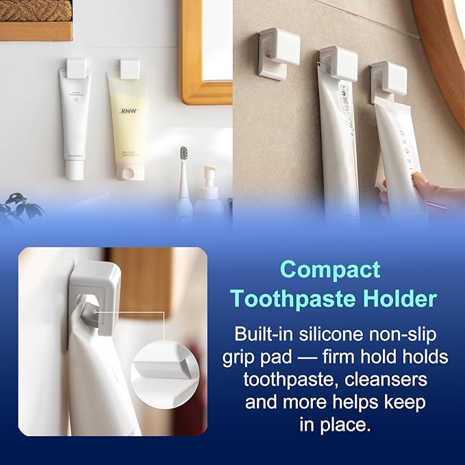 Cruise Toothbrush Holder Magnetic for Cruise Ship Bathroom – Holds 4 Toothbrushes, Toothpaste & 2 Toothbrush Cups – Compact Cruise Essentials 2025 for Small Cabins – Lightweight Travel Accessories