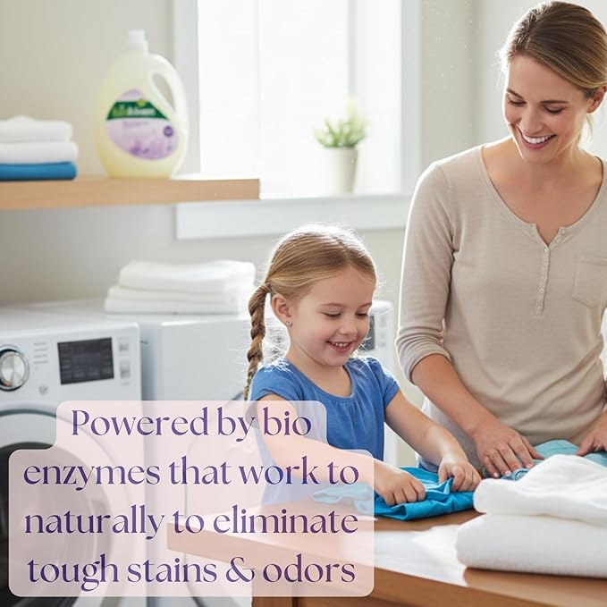 Biokleen Natural Laundry Detergent - 300 HE Loads - Liquid, Eco-Friendly, Plant-Based, No Artificial Fragrance, Colors or Preservatives, Lavender Lily, 150 Fl Oz