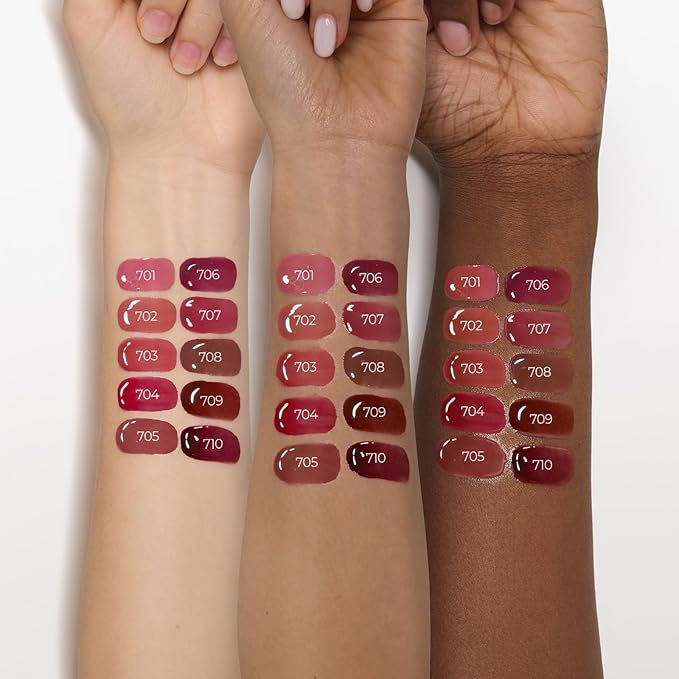 Laka Fruity Lip Glotioner, 10ml/0.33 fl.oz, Lip Gloss with High Shine Vivid Colors, Jelly tip for Hygienic & Easy Application, Plumping Conditioner, Vegan, K-Beauty (#709 Vintage)