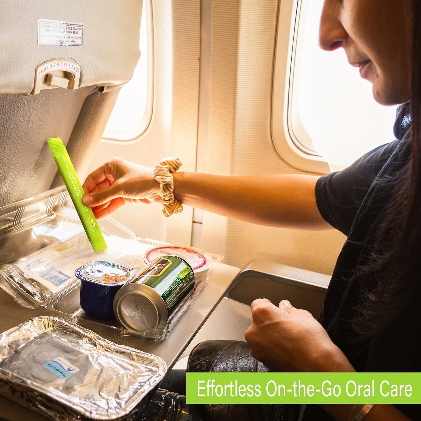 Travel Size Mouthwash Packets – Individual Mini, Alcohol & Fluoride Free, Grapefruit Mint Flavor, Mouthwash to Go for On-The-Go Freshness, Bulk Packets 0.41 Fl Oz