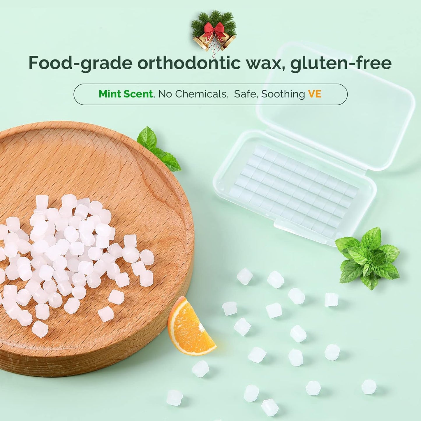 JMU 10 Pack Orthodontic Wax, Precut Braces Wax, Dental Wax Braces Mint Flavored