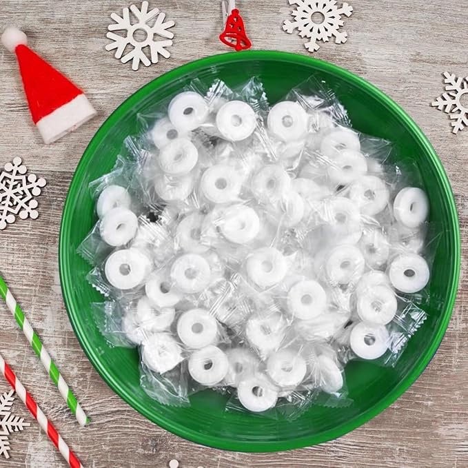 Life Savors Wint O Green Mints - 2 Pounds of Delicious Wintergreen Fresh Breath Mints - (Approx 220 Pieces) - Individually Wrapped - Bulk Hard Candy