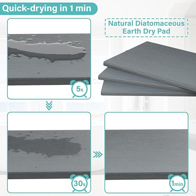 Toothbrush Holder Instant-Dry Organizer - Bathroom Countertop Organizer Kids Electric Toothbrush Toothpaste Holders - 7 Slots Bathroom Sink Accessories Storage Tooth Brush Counter Organization, Black