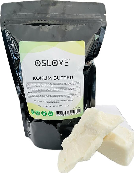 Kokum Butter-Pure, Natural, Fresh, Thickener for Whipped Body Butters, Sunscreens, Soaps, Deodorants and Lotions | 1LB.