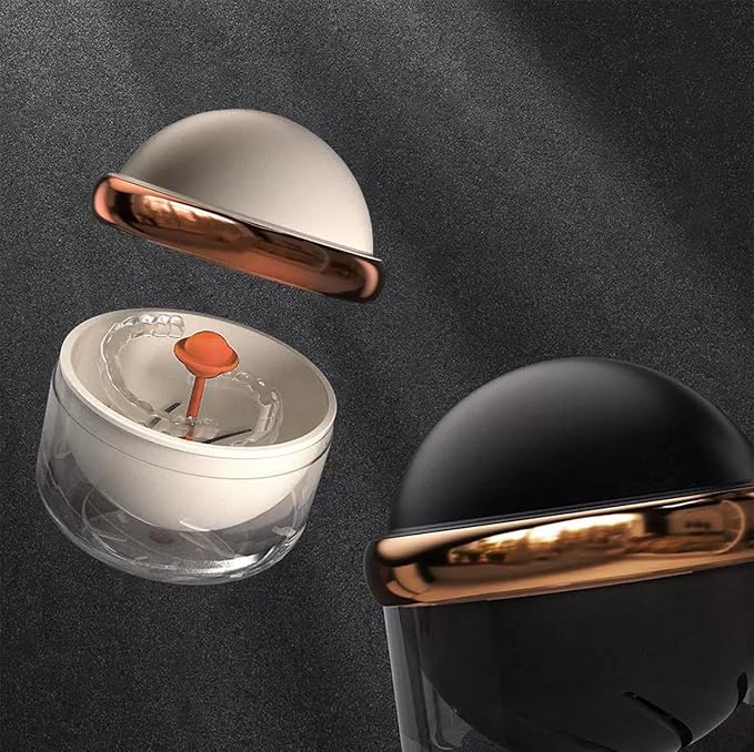 AARAINBOW Retainer Cleaner Case, Clear Denture Case, Large Denture Bath Box with Strainer Basket, Retainer Storage Soak Container for Travel, Mouth Guard Cleaning Box Braces Holder Cup (A White)