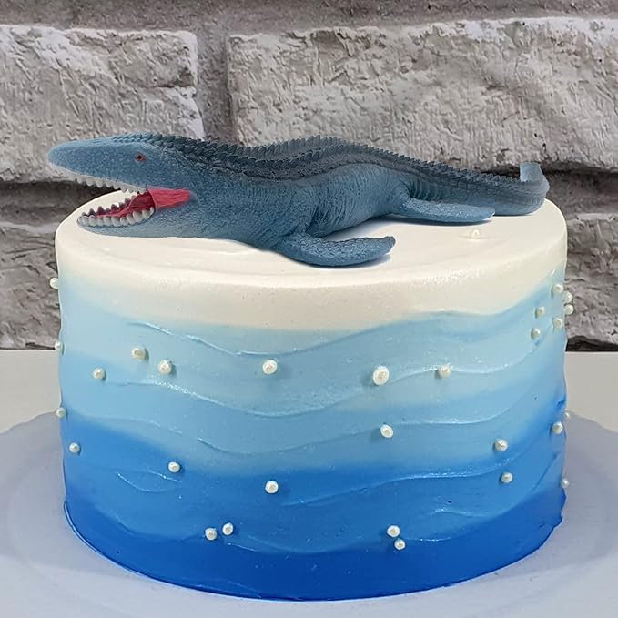 Gemini&Genius Mosasaurus Toy for Kids, Marine Reptile Animal Soft Plastic Sea Shark Toy Action Figure, Gift Great for Educational, Cake Topper, Swim, Bath Toys, Stocking Stuffers for Kids