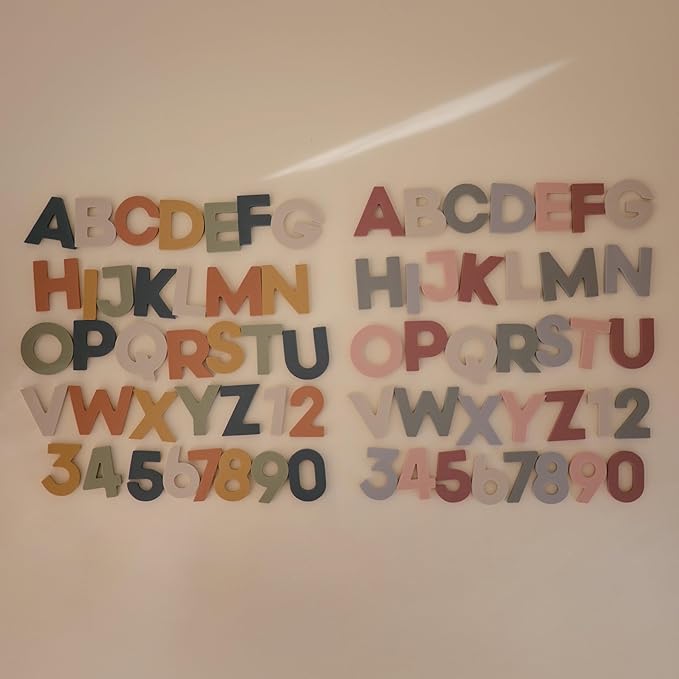 mushie Foam Letters & Numbers Bath Play Set (Sol) | 26 Pieces for Ages 3 Years+ | Floating Foam for Kids and Toddlers