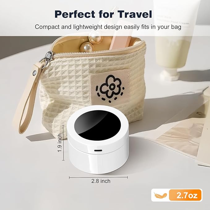 IYE Wall Mounted Toothbrush Holder, Rechargeable Portable Personal Toothbrush Cleaner with Cover for Bathroom and Travel, Keeps Brushes Fresh and Clean